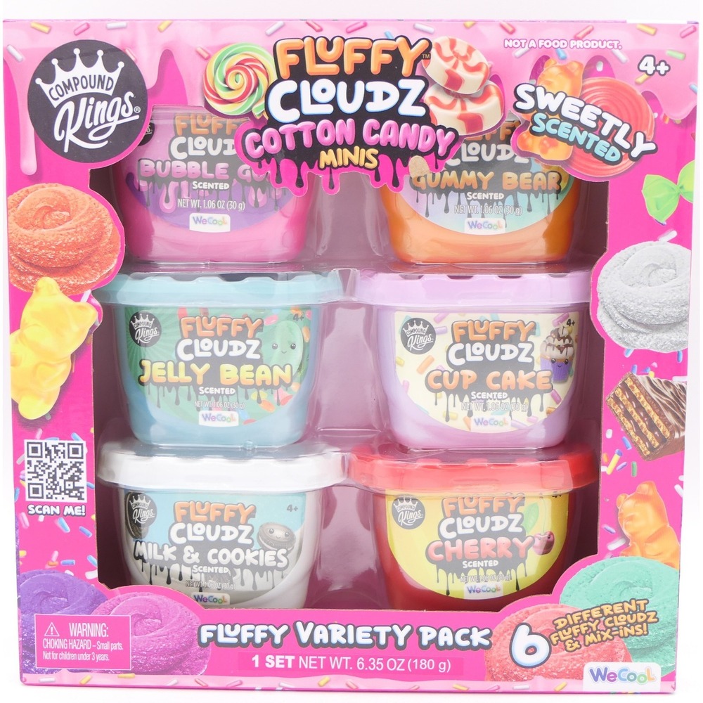 Compound Kings Fluffy Cloudz Cotton Candy Minis Scented Fluffy Variety Pack 6 Ct